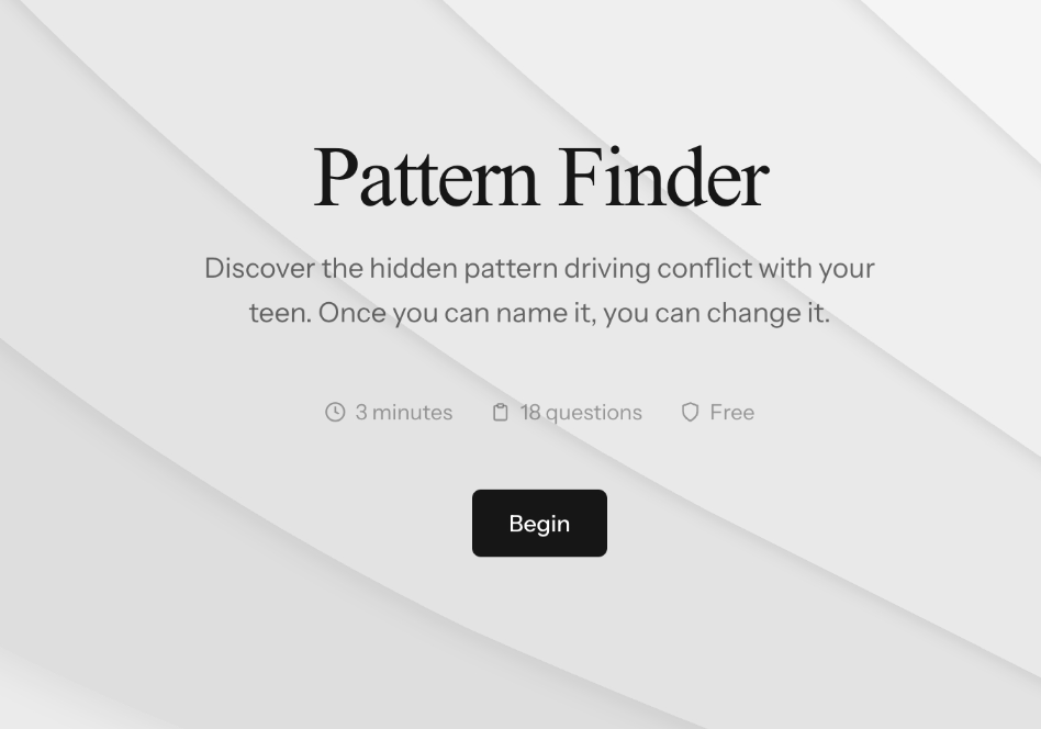 Pattern Finder Quiz interface